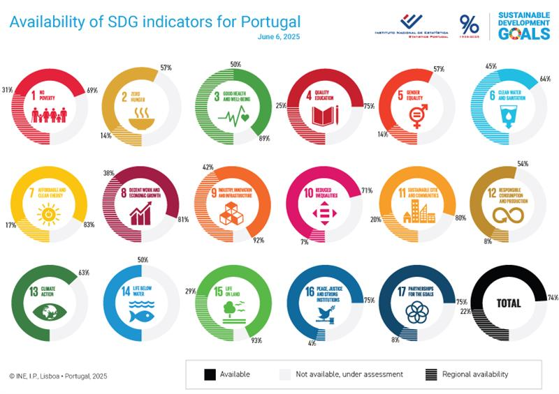 Information about the current availability of the SDG indicators